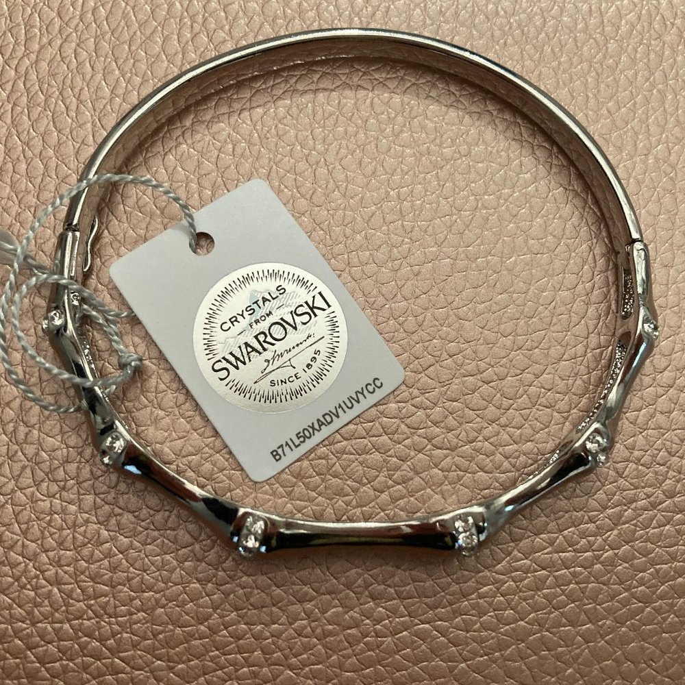 Swarovski Crystals -White Rhodium Plated Bracelet